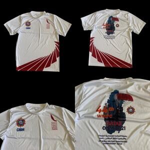 Qatar Men's Size XL 44Th 2021 World Military Parachuting Championship T-Shirt